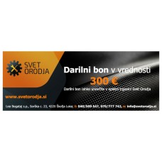 Darilni bon SVET ORODJA v vrednosti 300 EUR